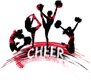 CheerSilhouetteswithSplashinRed